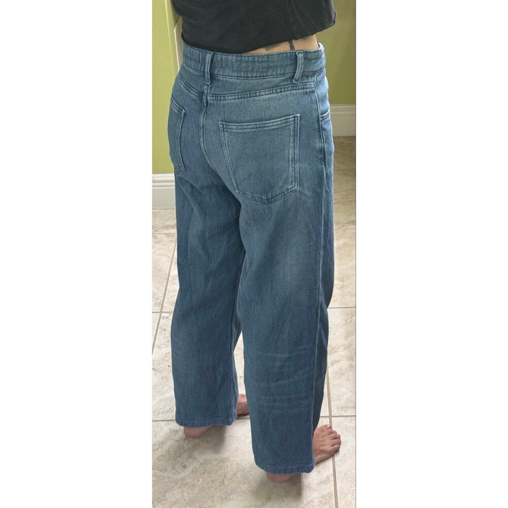 Zara size 6 wide leg baggy skater medium wash denim jeans - Picture 7 of 10